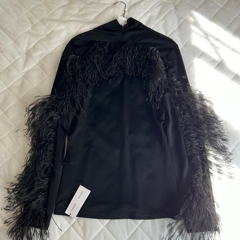 FINAL PRICE: NWT Proenza Schouler ostrich feather turtleneck top
